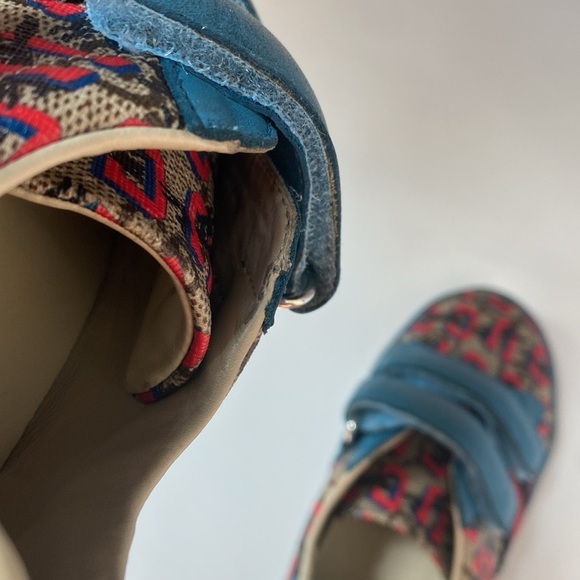 Gucci Supreme Canvas Kids Children's GG Gucci Wolves Sneakers Size 25 Toddler 9 - Picture 14 of 15